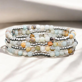 Conjunto de Pulseiras Brilho de Amazonita