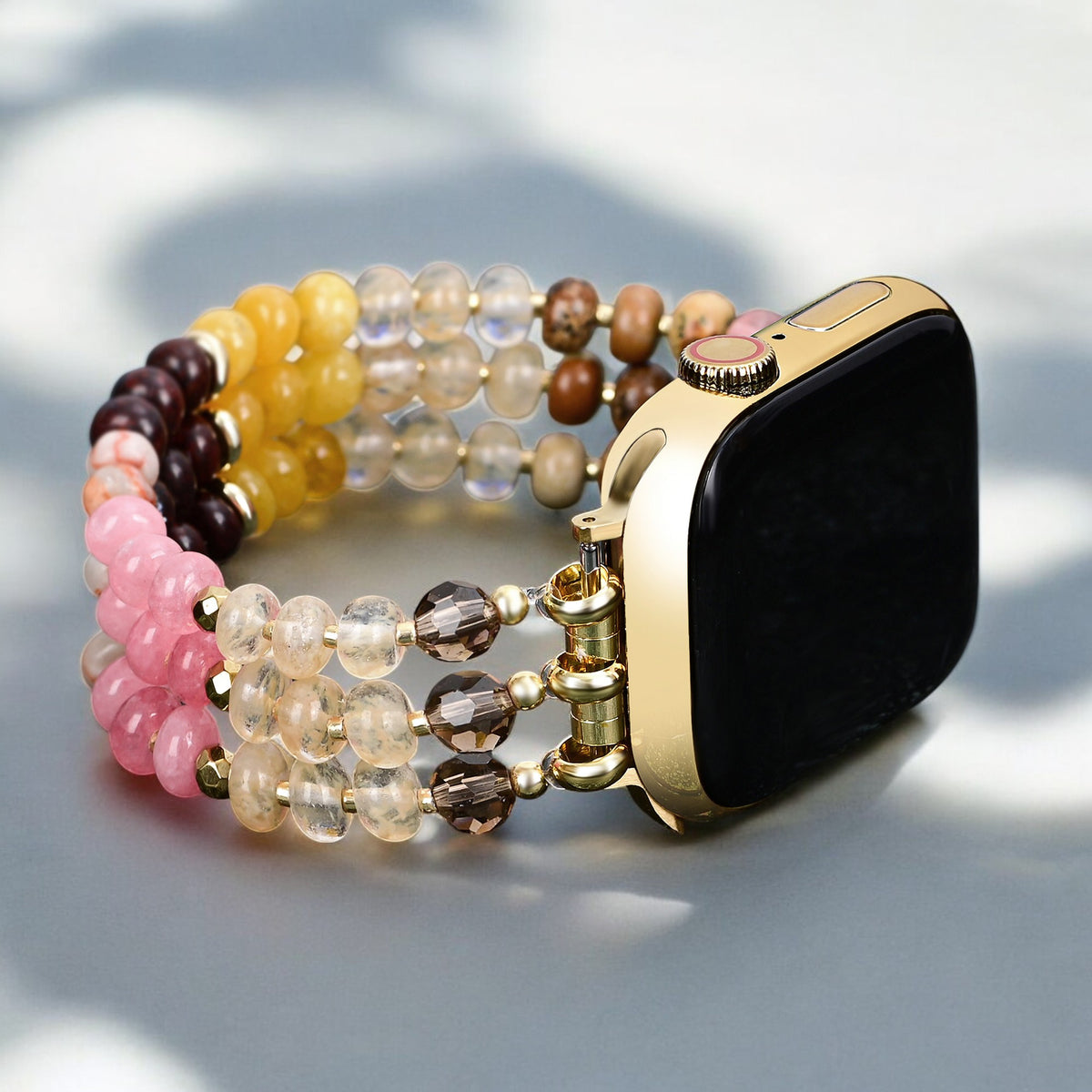 Pulseira Amber Bloom Stone Stretch Apple Watch