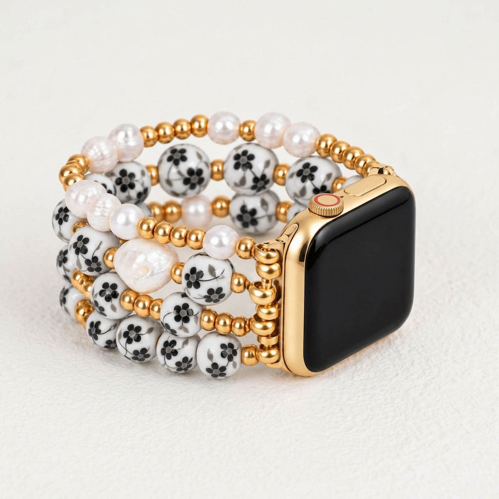 Pulseira para Apple Watch Porcelain Garden Florescer da Meia-Noite