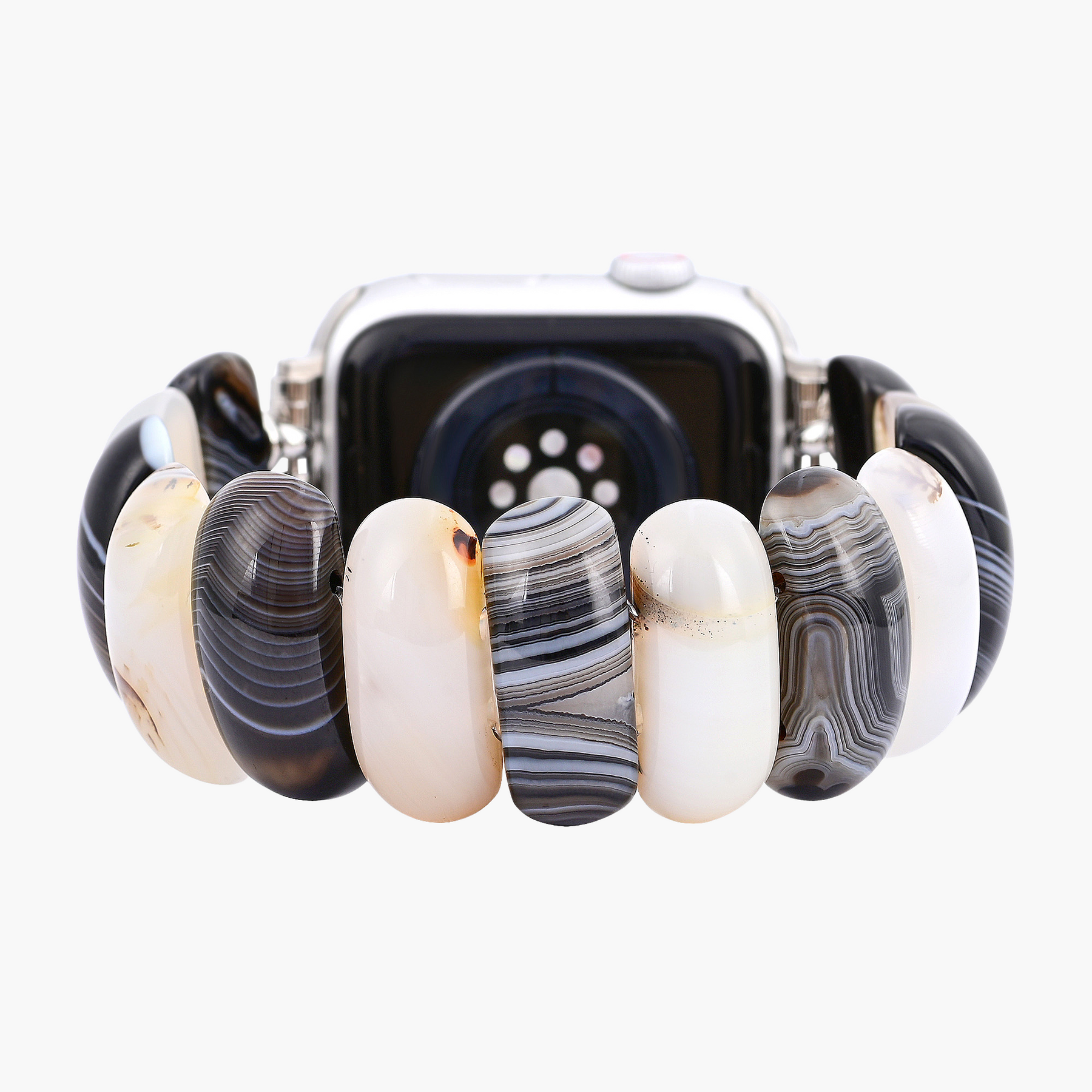 Pulseira de Apple Watch de Agata Frost Obsidiana