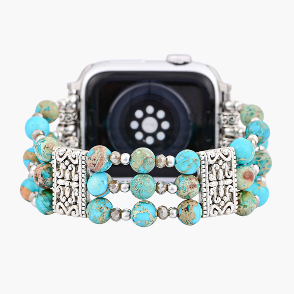 Pulseira de Espirito Turquesa Artesanal Apple Watch