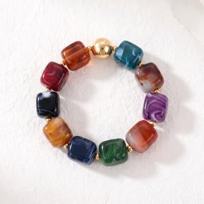 Pulseira grossa mista Mystic Rainbow