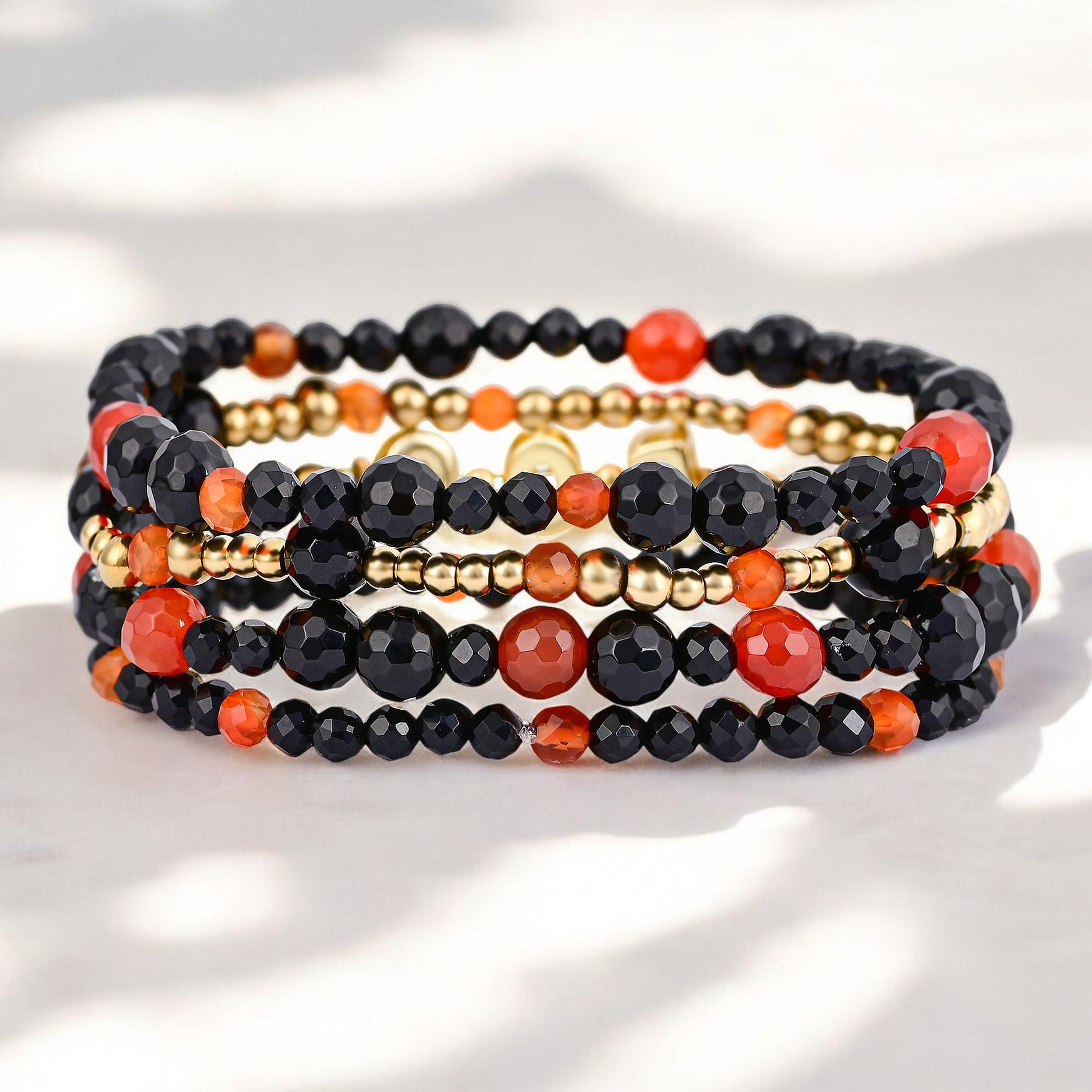 Conjunto de Pulseiras Halloween Abóbora