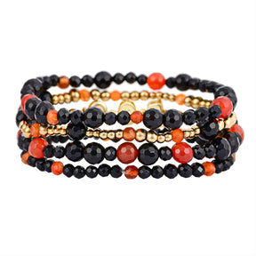 Conjunto de pulseiras de abóbora de Halloween