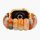 Pulseira Elástica de Ágata Golden Dusk para Apple Watch