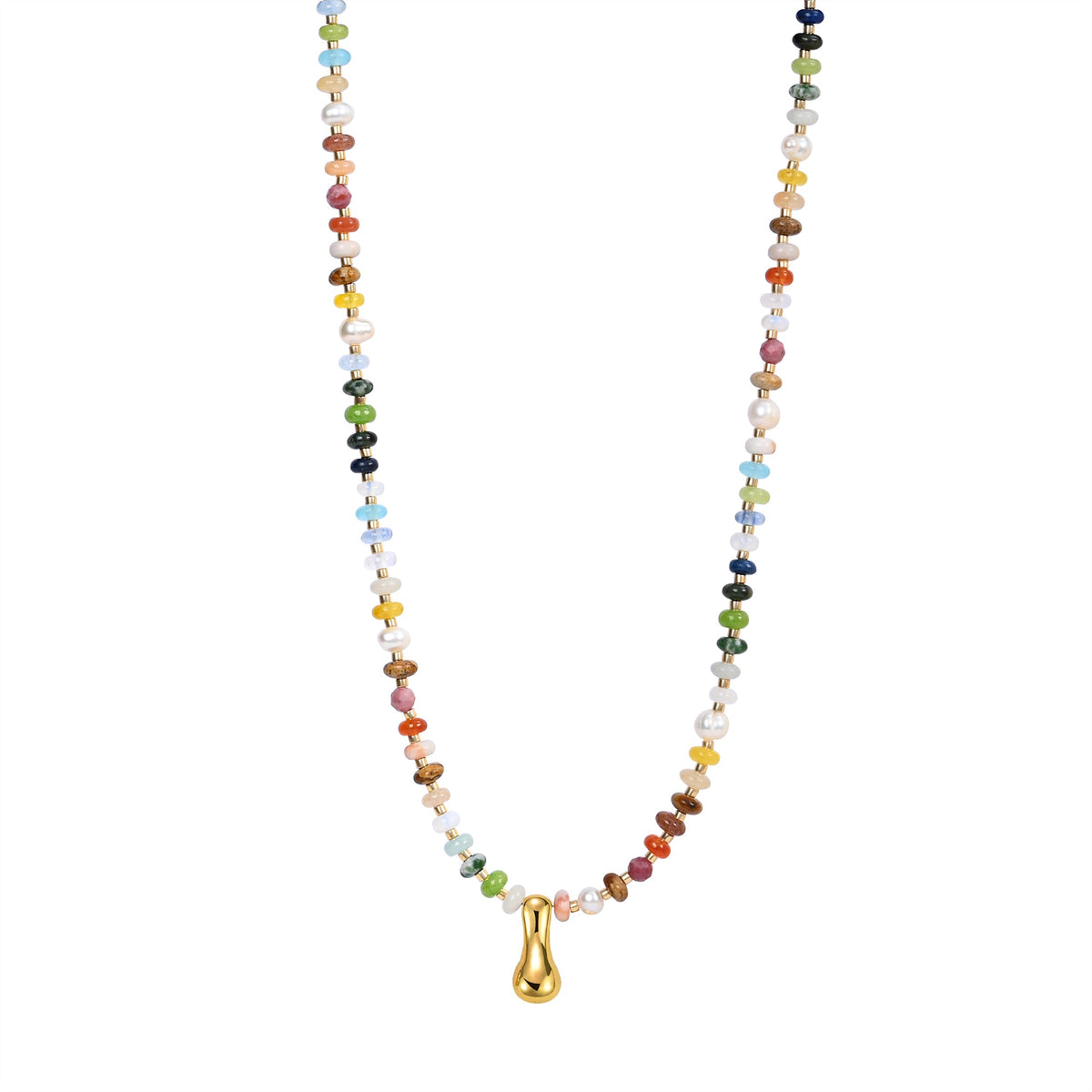Colar com Letras Bolha Multicoloridas