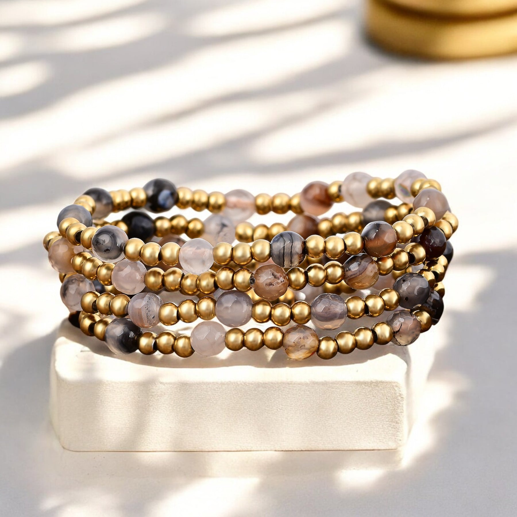 Conjunto de Pulseiras Elegância Ágata