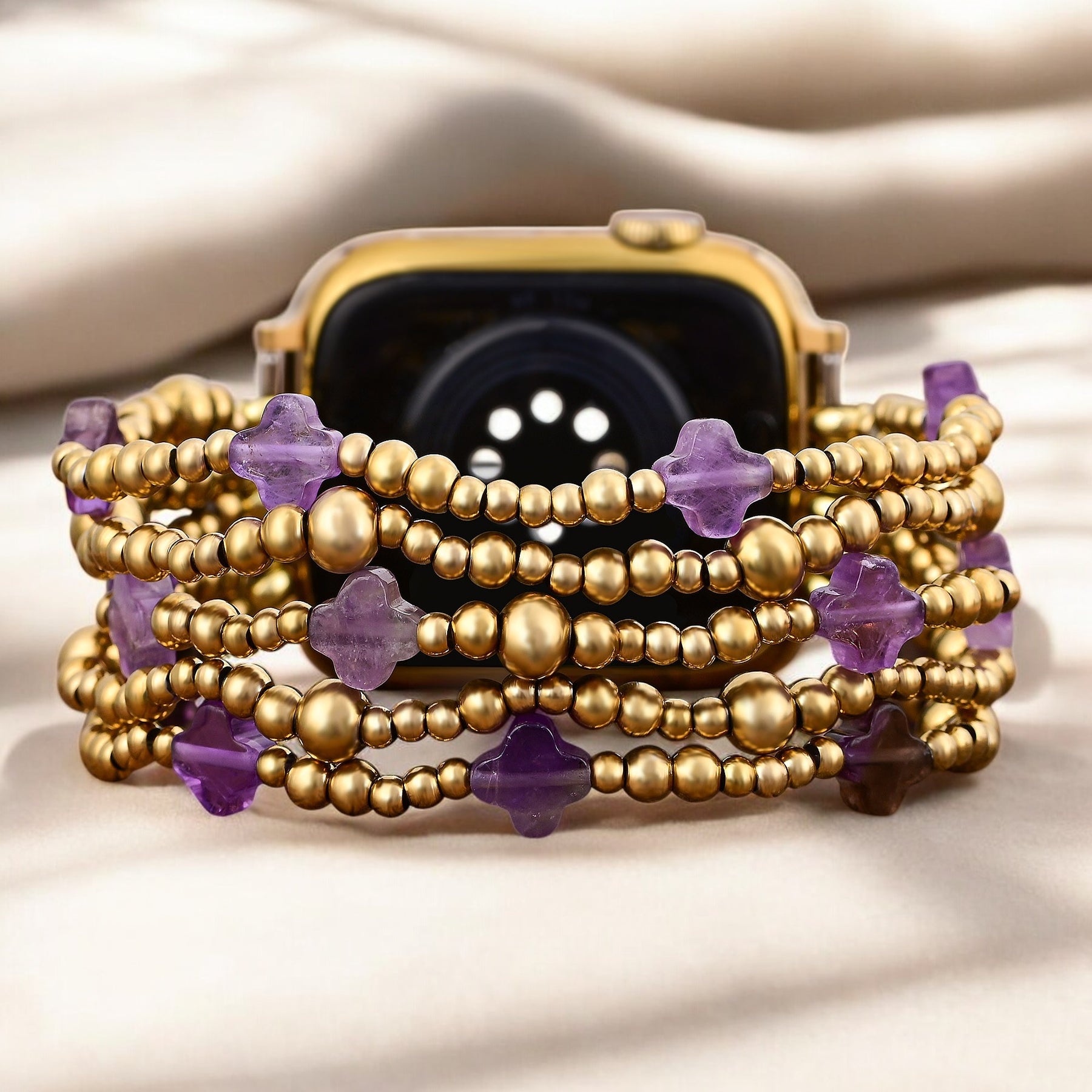 Pulseira Purple Majesty Cross Stretch para Apple Watch