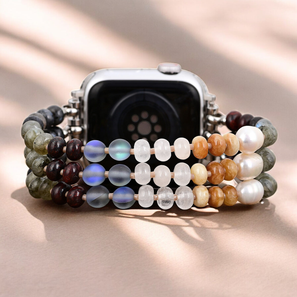 Pulseira Tropical Earth Stone Stretch Apple Watch