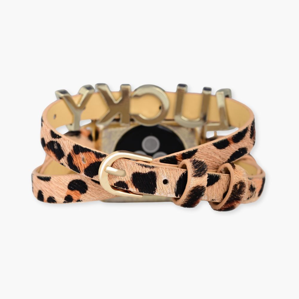 Pulseira de couro para Apple Watch Lucky Safari