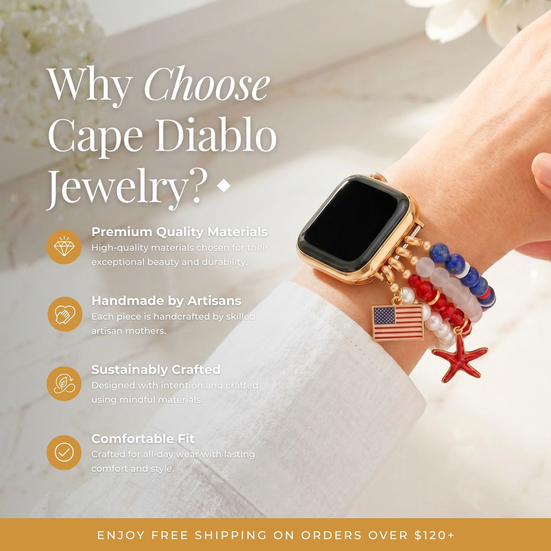 Pulseira American Dream Stretch para Apple Watch