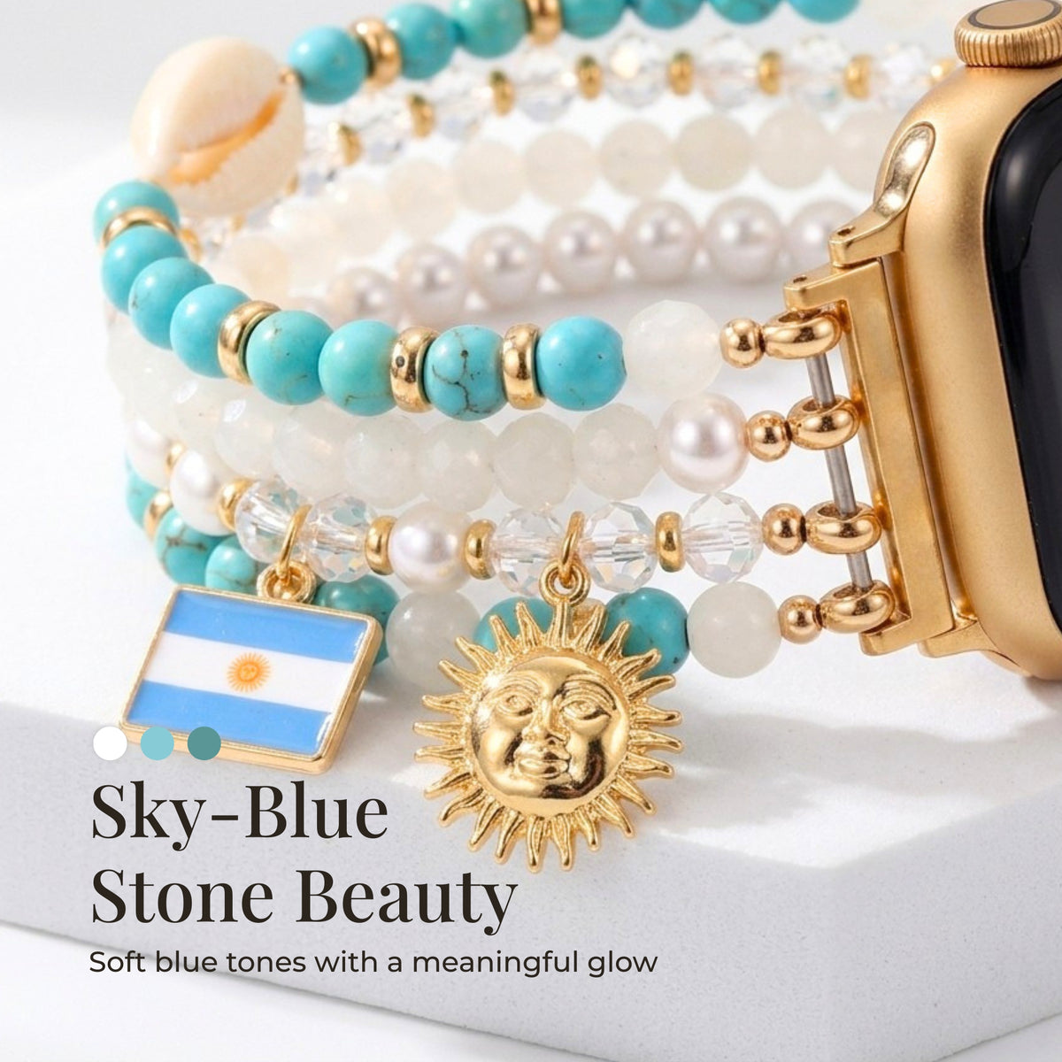 Pulseira Argentina Albiceleste Stretch para Apple Watch