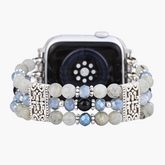 Pulseira Artisanal de Labradorita Índigo Esticável para Apple Watch