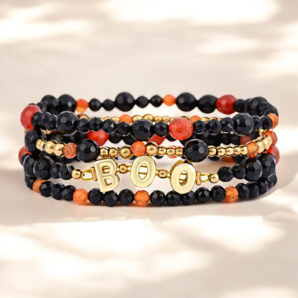 Conjunto de Pulseiras Halloween Abóbora