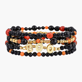 Conjunto de pulseiras de abóbora de Halloween