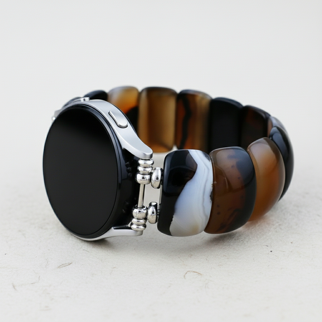 Pulseira Esticável Bohemian Onyx Elegance para Samsung Galaxy Watch