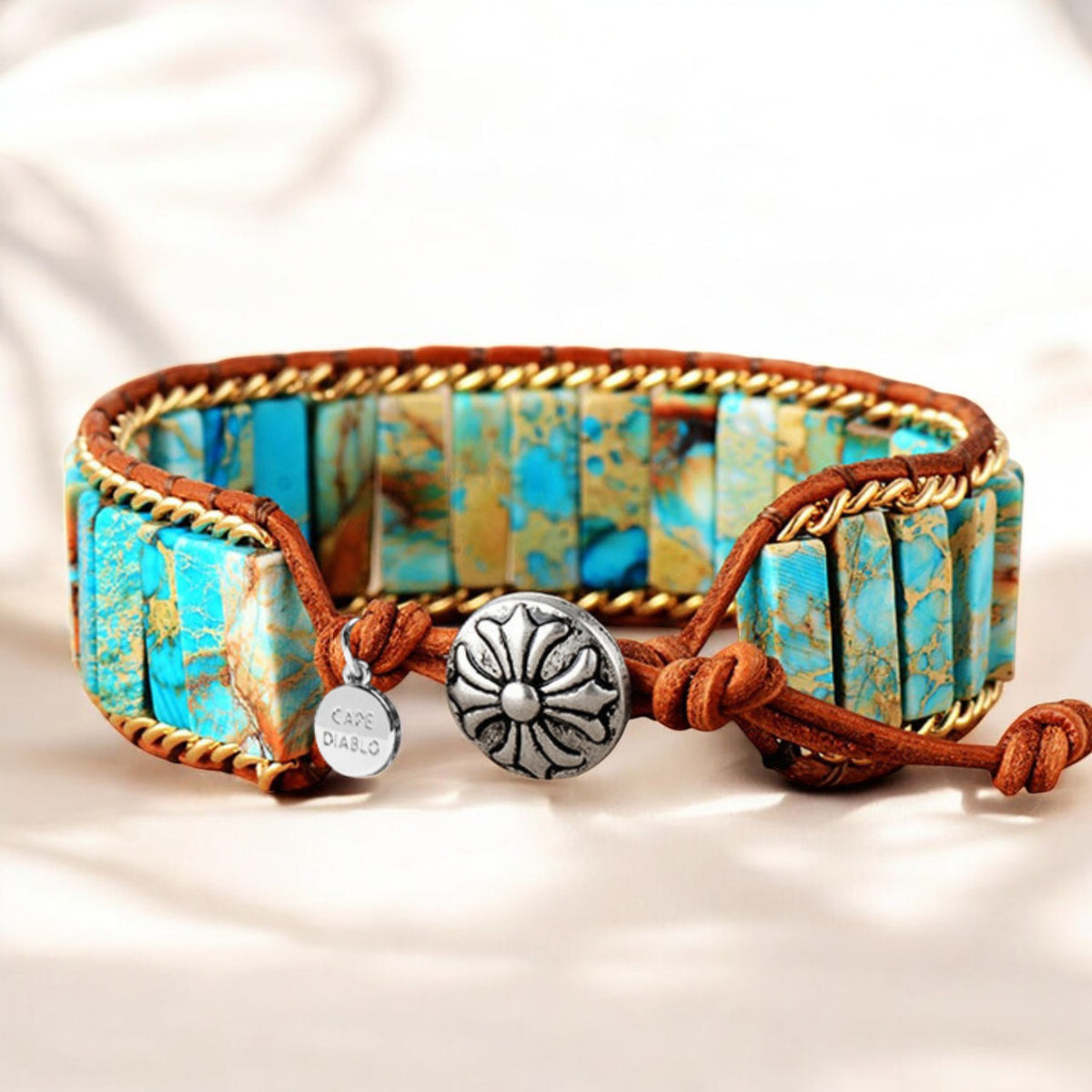 Pulseira de Energia de Jaspe Turquesa