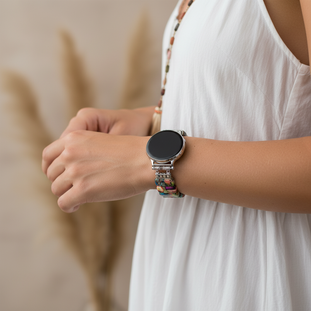 Pulseira Chic Flower para Relógio Samsung Galaxy Stretch