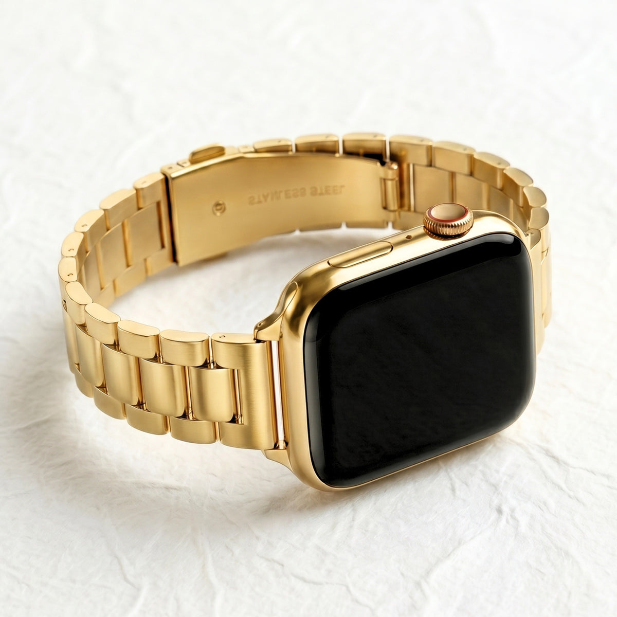Pulseira Clássica de Luxo Dourada para Apple Watch