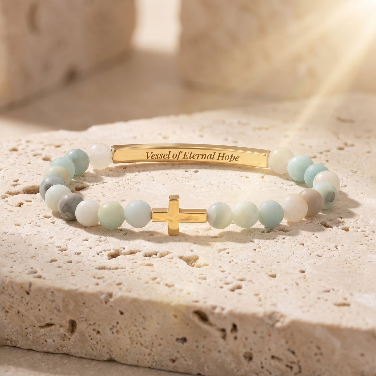 Pulseira Amazonita Mensagem Secreta Vasos de Propósito