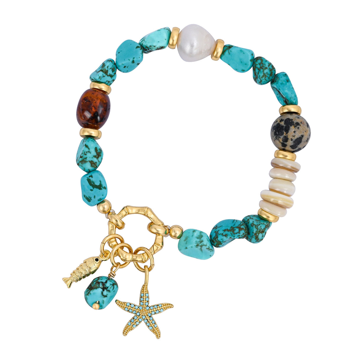 Pulseira de Charme Maré Turquesa