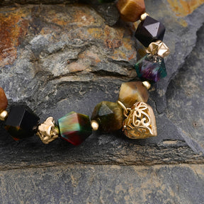 Pulseira de Encanto de Amor com Pedra da Lua