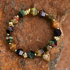 Pulseira de Encanto de Amor com Pedra da Lua