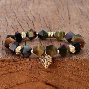 Pulseira de Encanto de Amor com Pedra da Lua
