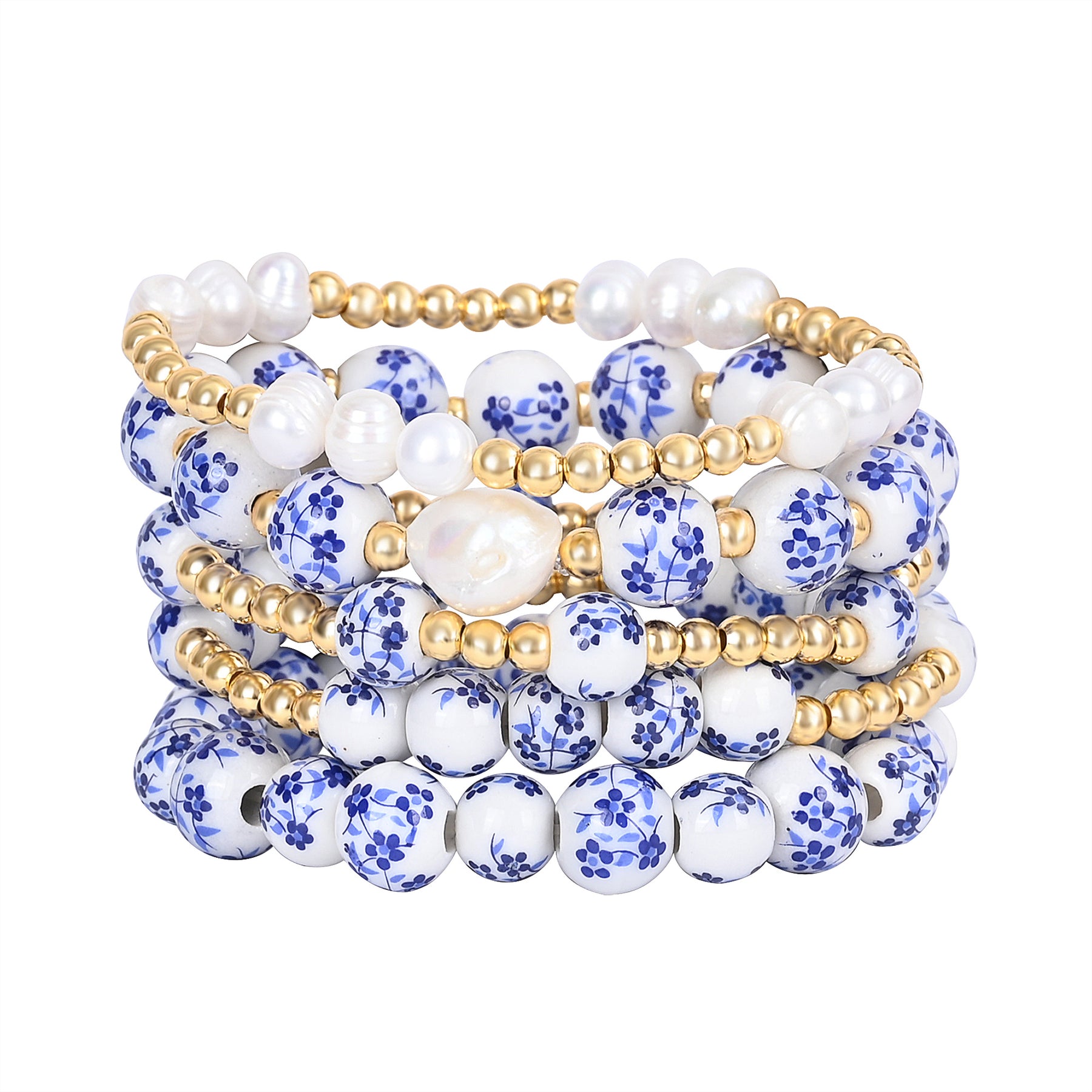 Pulseira de Pérolas Flor de Azur