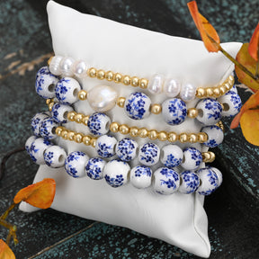 Pulseira de Pérolas Flor de Azur