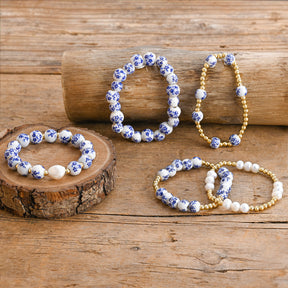 Pulseira de Pérolas Flor de Azur