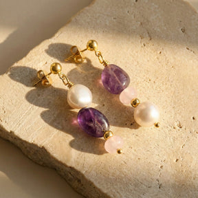 Brincos Amethyst Glow