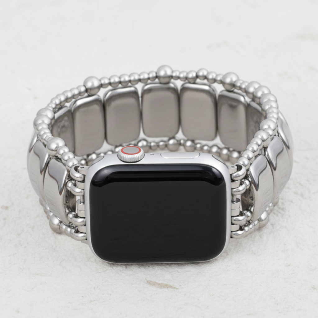 Pulseira Elástica Platinum Noir para Apple Watch