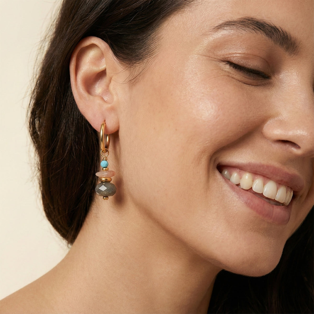 Brincos Aurora Labradorita