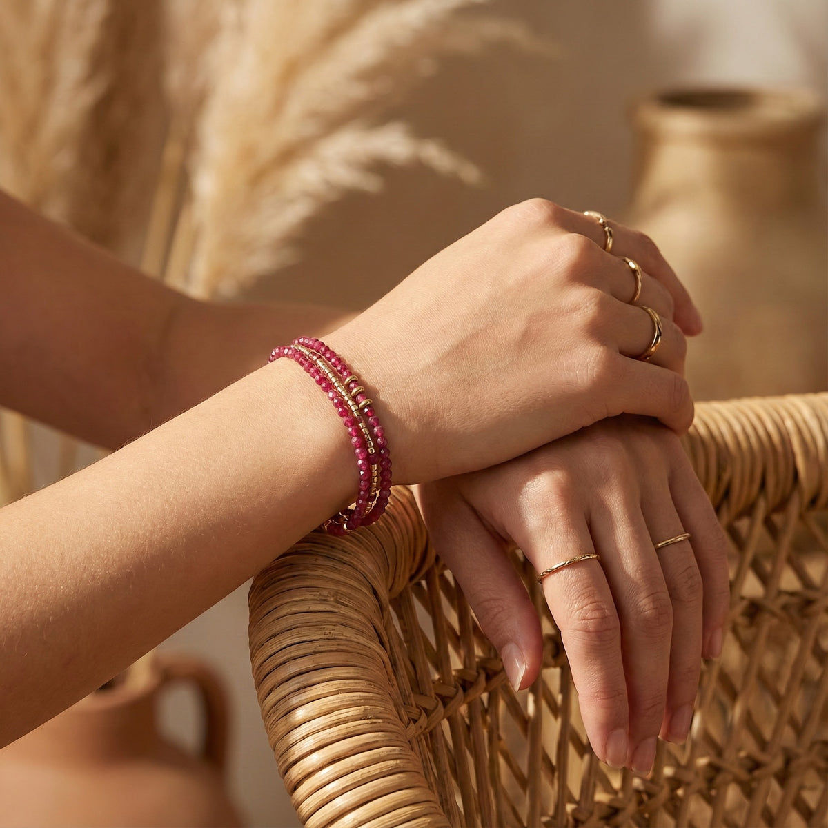 Pulseira/Colar Multi-Estilo Crimson Dream