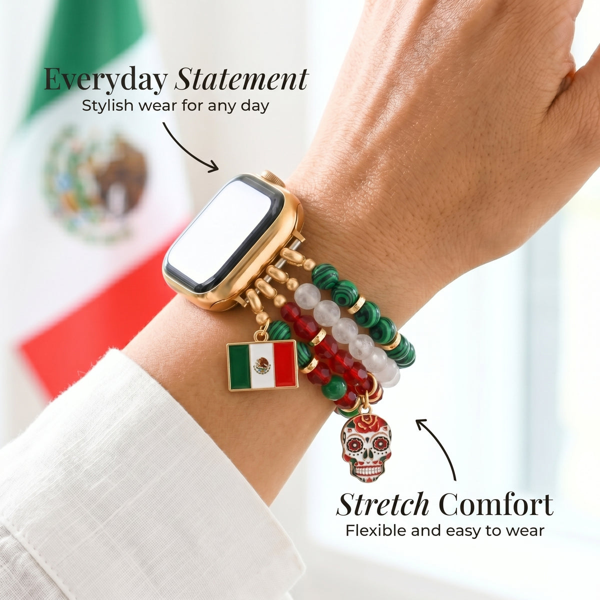 Pulseira Viva México Stretch para Apple Watch