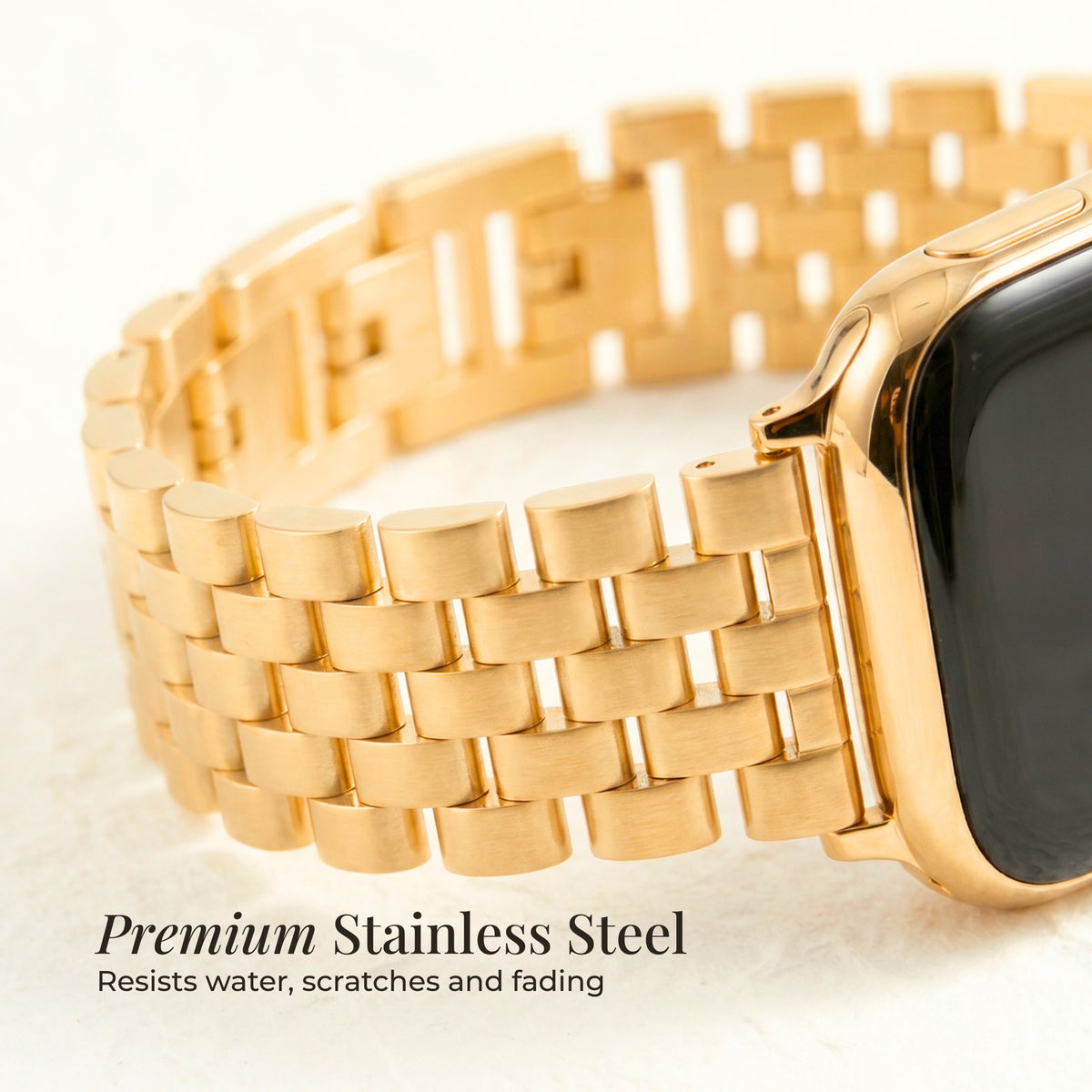 Pulseira Luxuosa Golden Chic para Apple Watch
