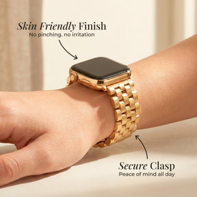 Pulseira Luxuosa Golden Chic para Apple Watch