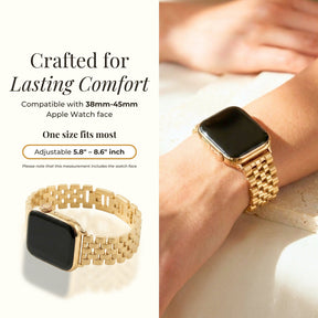 Pulseira Luxuosa Golden Chic para Apple Watch