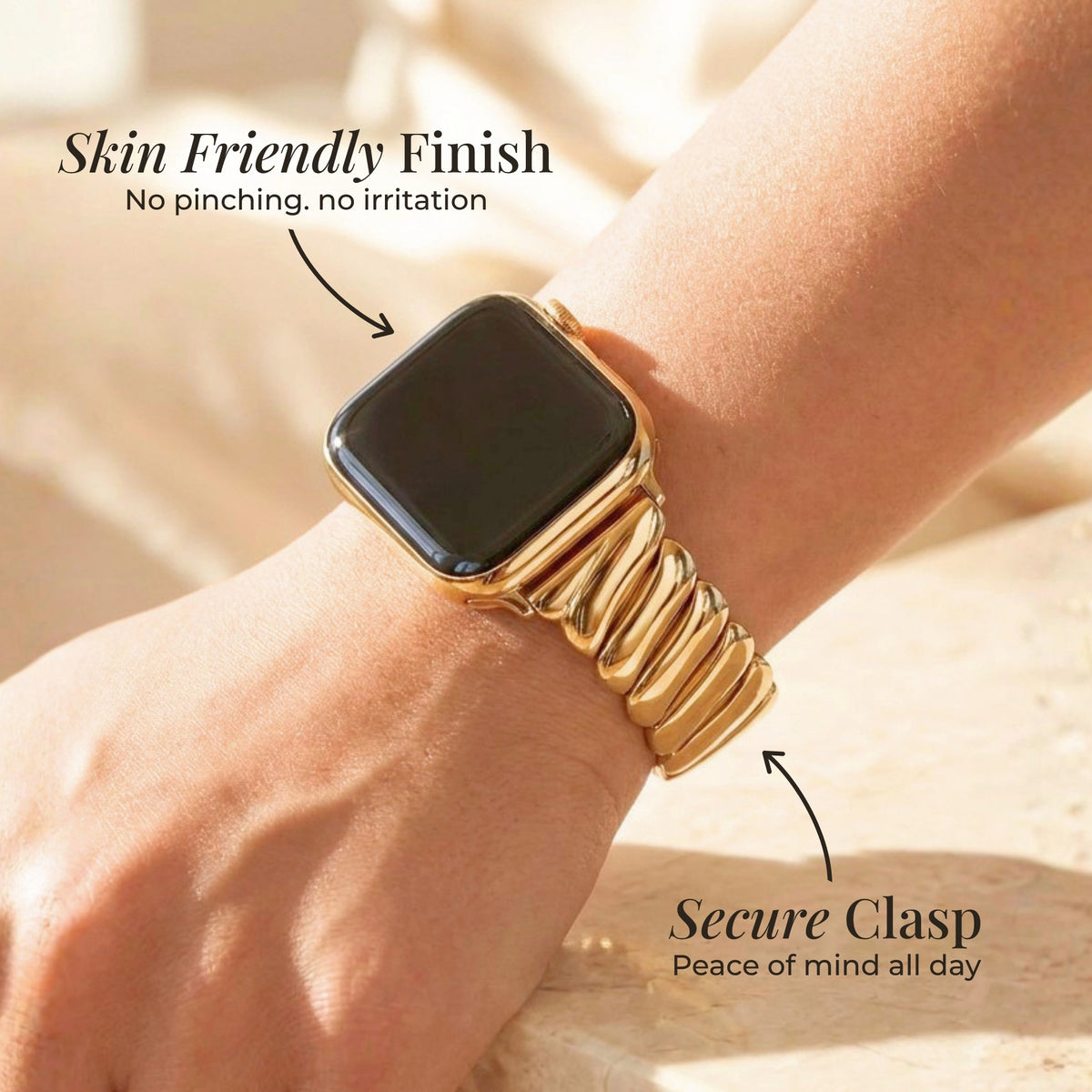 Pulseira de Luxo Golden Glamour para Apple Watch