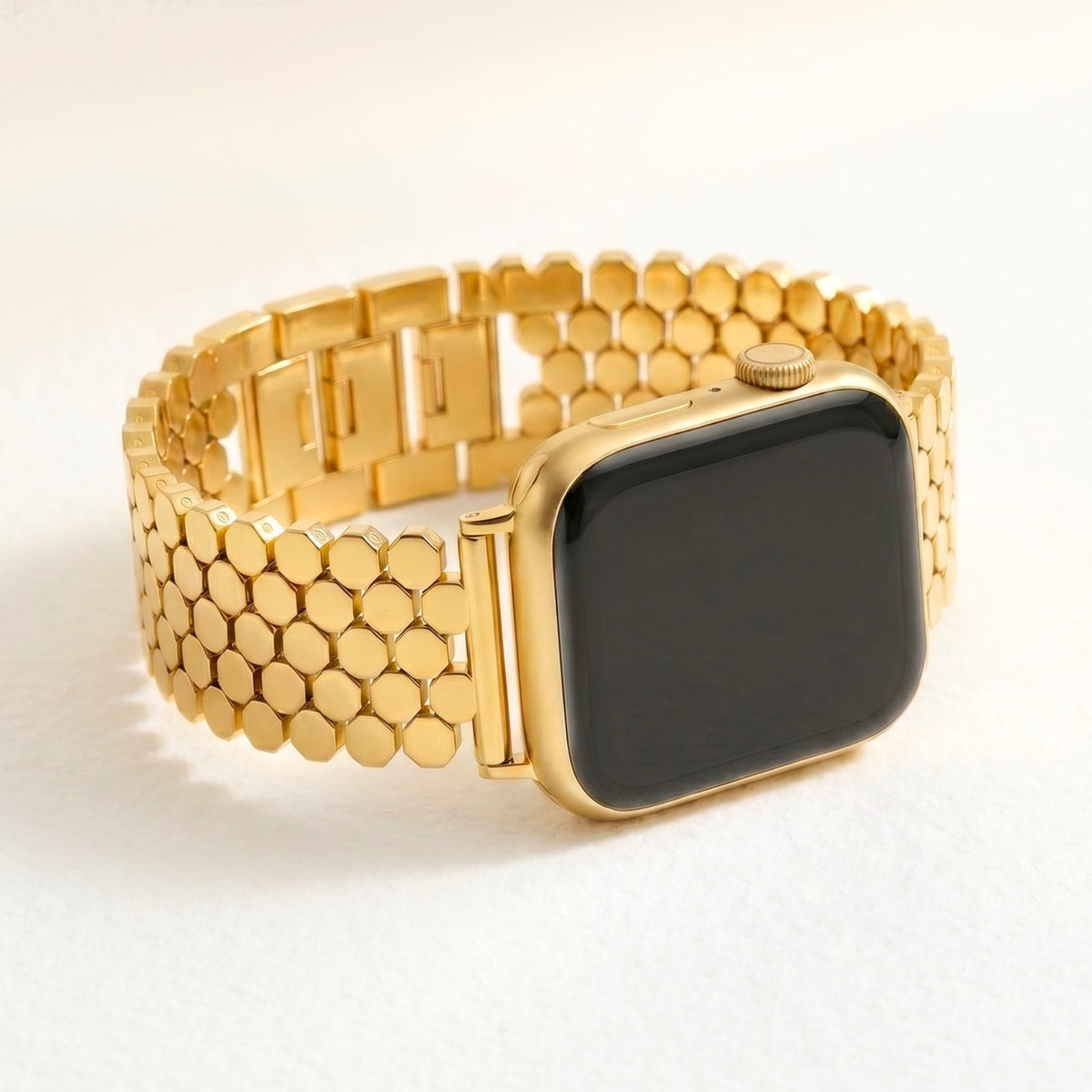 Pulseira Luxuosa Golden Honeycomb para Apple Watch