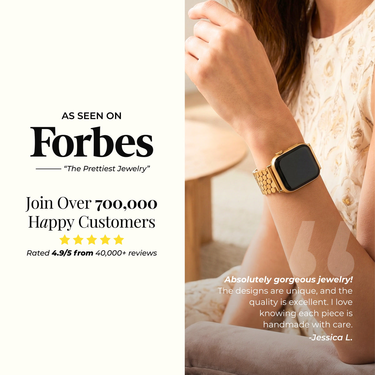 Pulseira Luxuosa Golden Honeycomb para Apple Watch