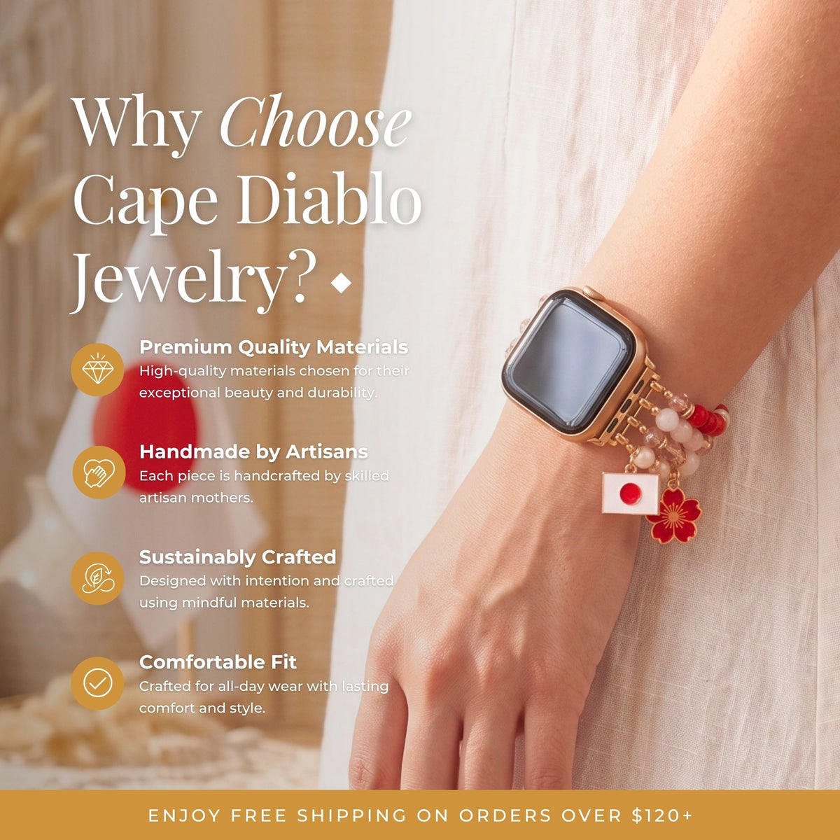 Pulseira Stretch Sakura Bloom para Apple Watch Japão