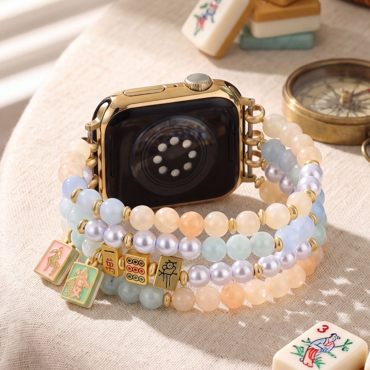 Pulseira elástica Lucky Mahjong para Apple Watch