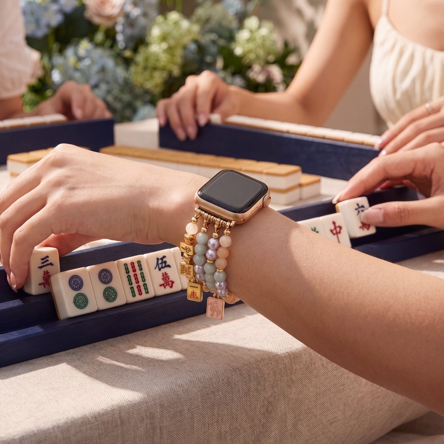 Pulseira elástica Lucky Mahjong para Apple Watch