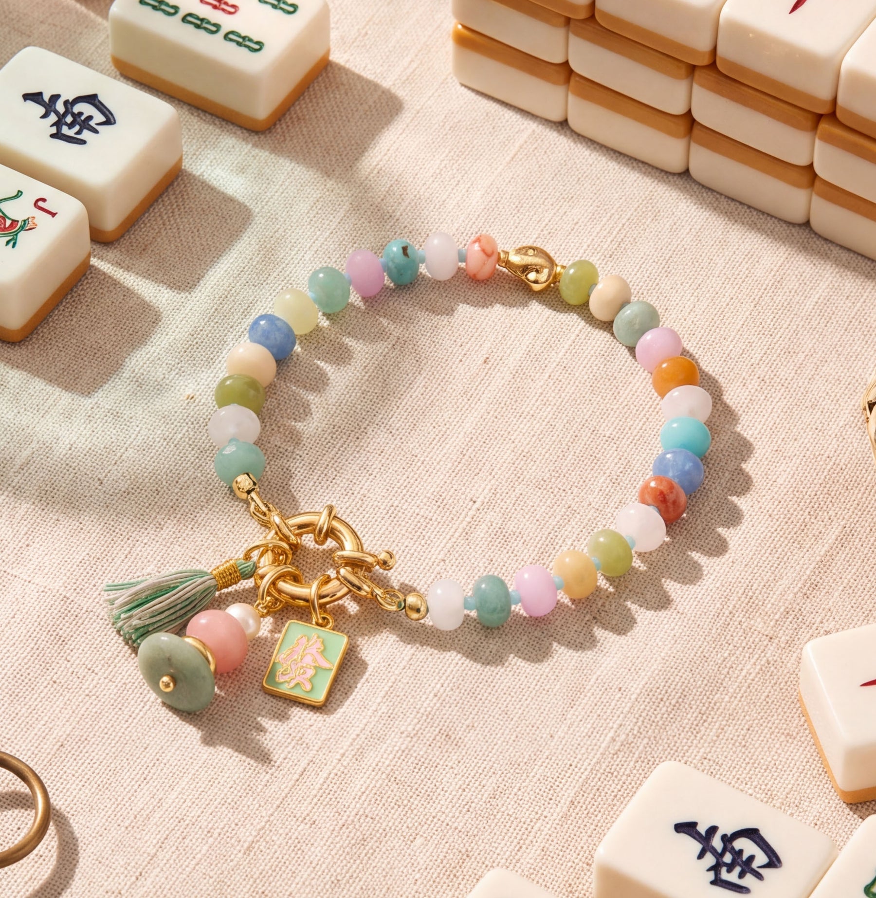 Pulseira da Sorte da Fortuna do Mahjong