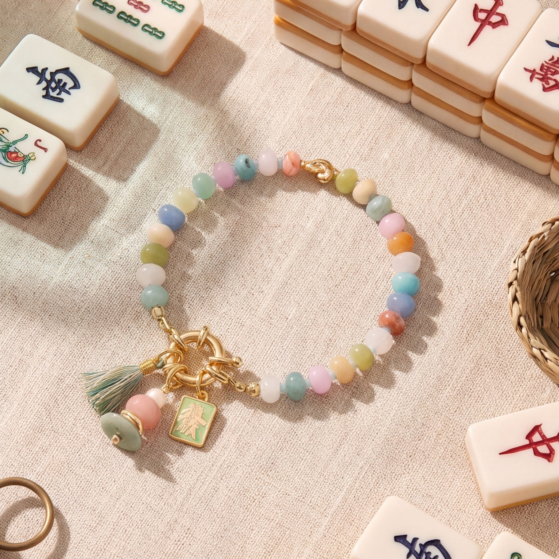 Pulseira da Sorte da Fortuna do Mahjong