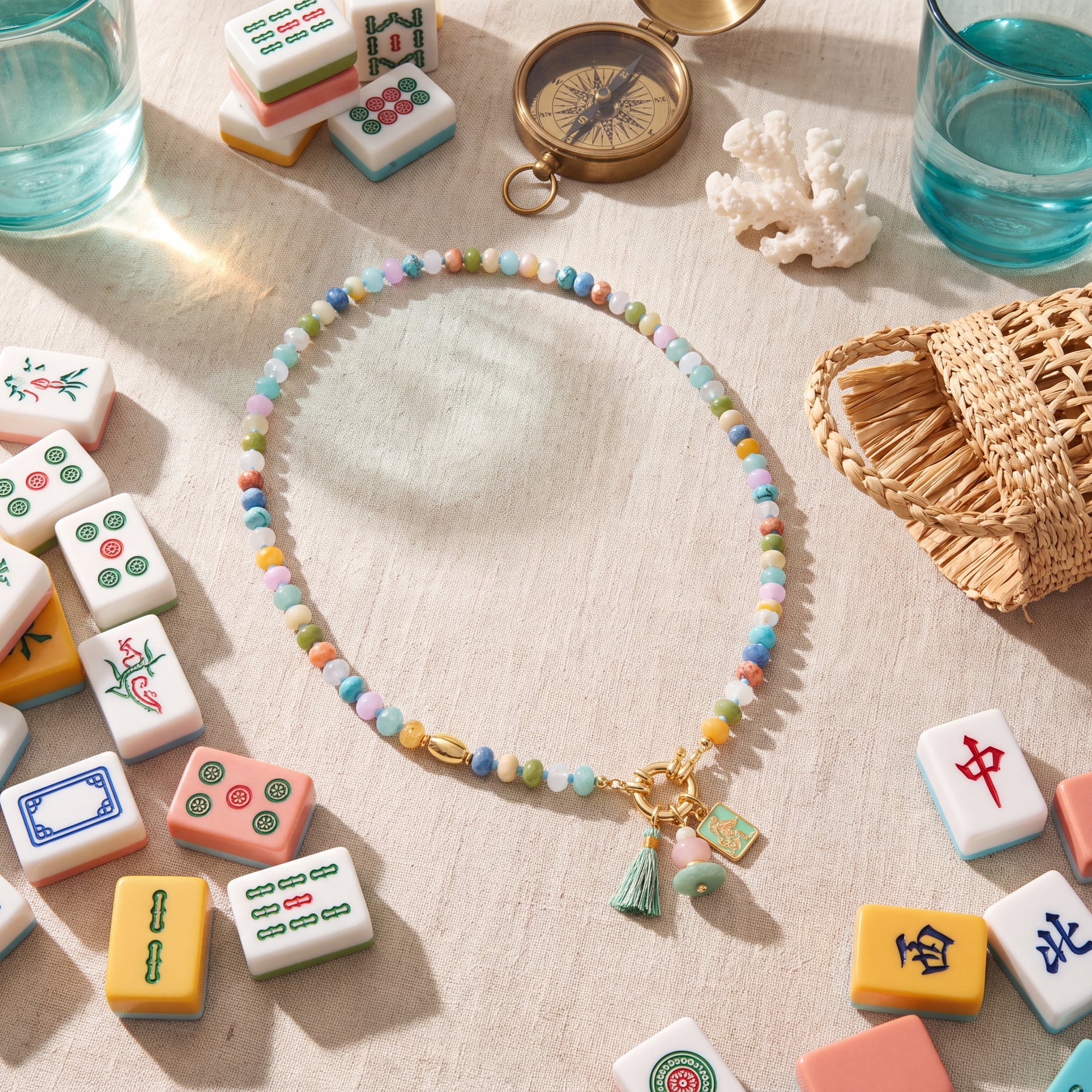 Colar da Sorte da Fortuna do Mahjong