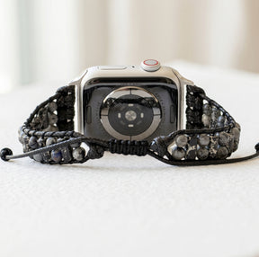 Pulseira Ativa Masculina de Labradorita para Apple Watch