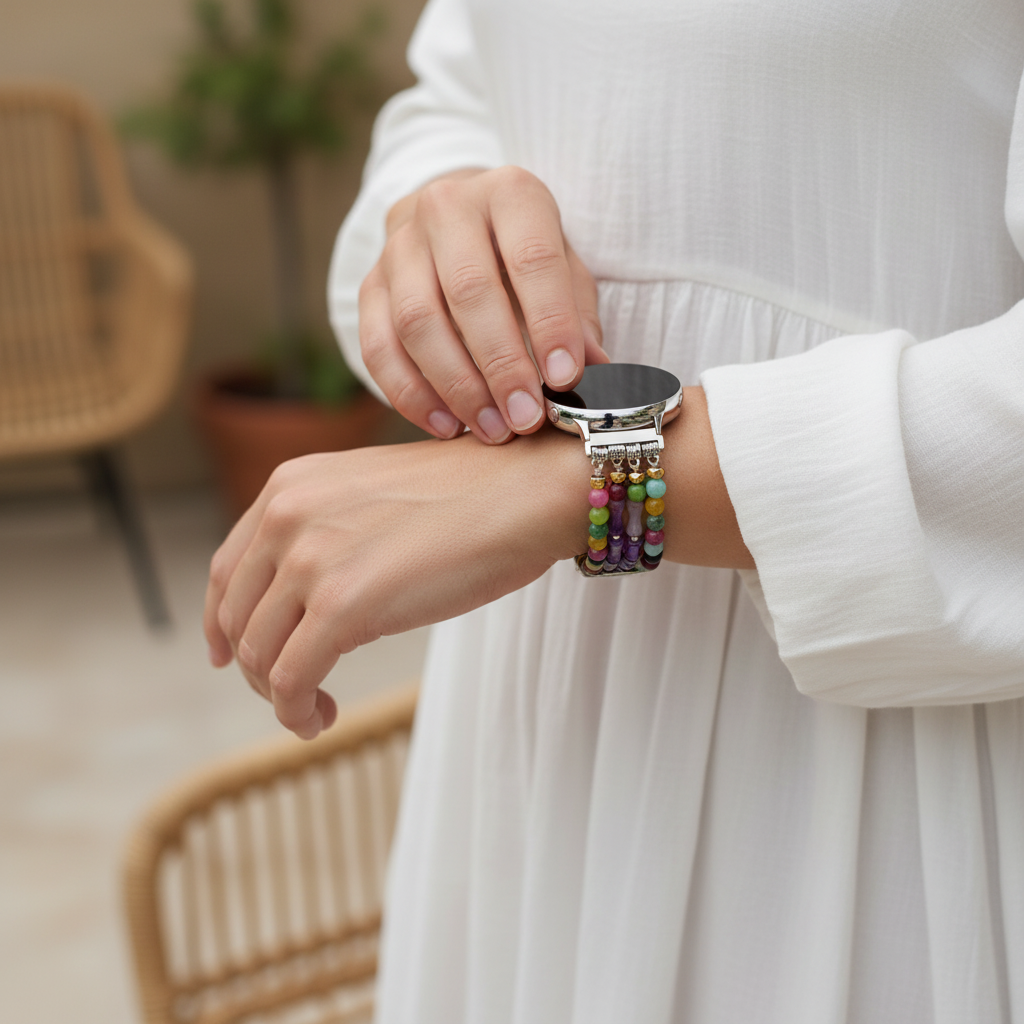 Pulseira Esticável Mosaic Amethyst para Samsung Galaxy Watch